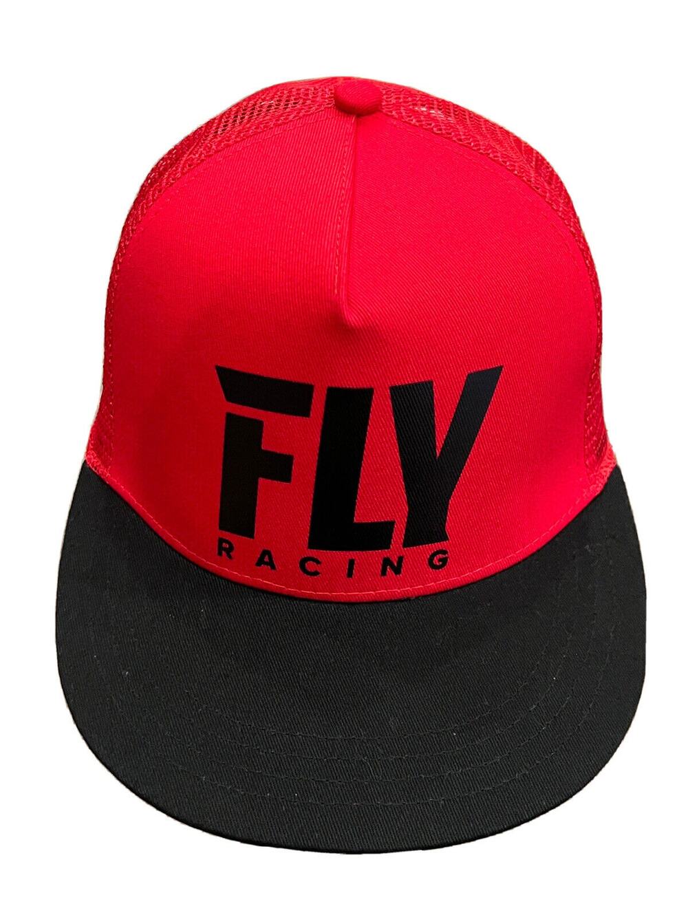 Fly Racing Mens Red Kukua Promotion Adjustable Snapback Trucker Hat Cap NWOT